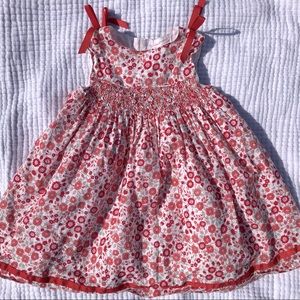Edgehill Collection 25M Smocked Dress Sleeveless Floral